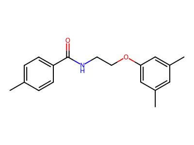 N-[2-(3,5-dimethylphenoxy)ethyl]-4-methylbenzamide structure
