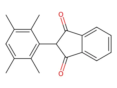 1,3-Indandione, 2-(2,3,5,6-tetramethylphenyl)- structure