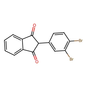 2-(3,4-dibromophenyl)-1H-indene-1,3(2H)-dione structure