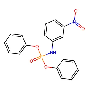 Diphenyl N-(3-nitrophenyl)phosphoramidate structure