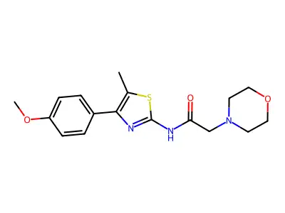 N-[4-(4-Methoxyphenyl)-5-methyl-1,3-thiazol-2-yl]-2-(morpholin-4-yl)acetamide structure