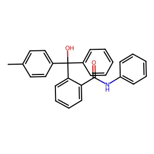 2-[Hydroxy(4-methylphenyl)phenylmethyl]-N-phenylbenzamide structure