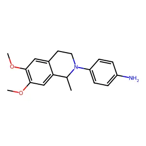 Benzenamide, 4-(3,4-dihydro-6,7-dimethoxy-1-methyl-2(1H)-isoquinolinyl)-, (S)- structure