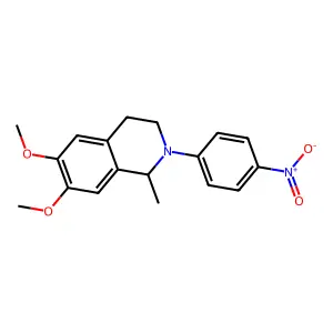 6,7-Dimethoxy-1-methyl-2-(4-nitrophenyl)-1,2,3,4-tetrahydroisoquinoline structure