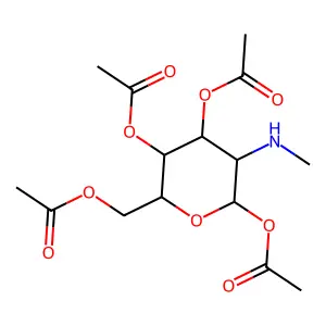 [3,4,6-Triacetyloxy-5-(methylamino)oxan-2-yl]methyl acetate structure