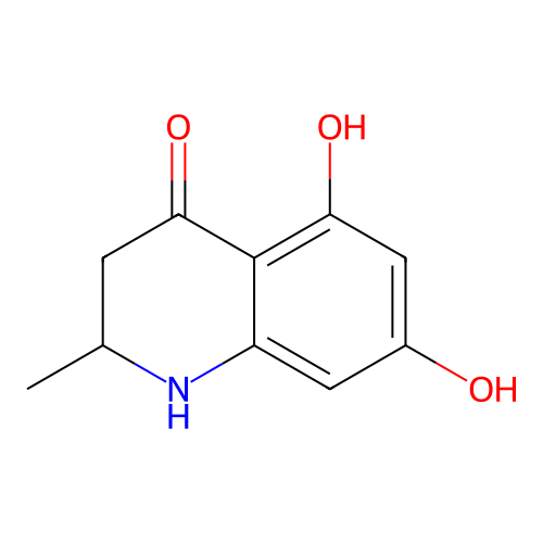 (-)-2,3-Dihydro-5,7-dihydroxy-2-methyl-4-quinolone structure