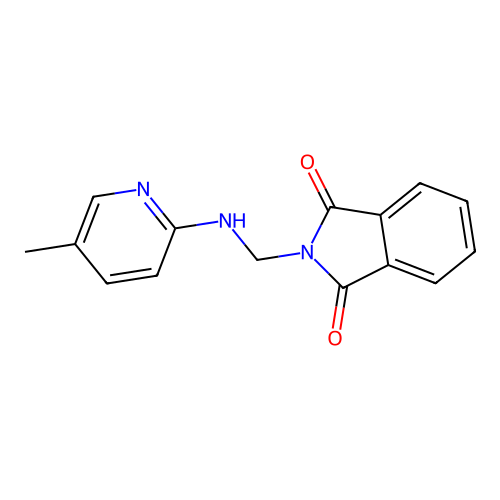 2-[[(5-Methylpyridin-2-yl)amino]methyl]isoindole-1,3-dione structure