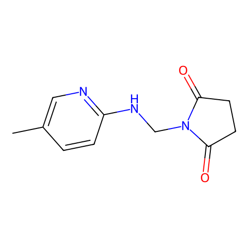 1-(((5-Methylpyridin-2-yl)amino)methyl)pyrrolidine-2,5-dione structure