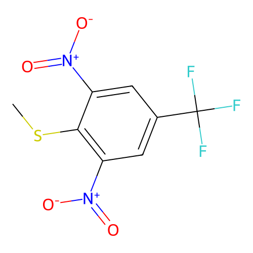 2-Methylsulfanyl-1,3-dinitro-5-(trifluoromethyl)benzene structure