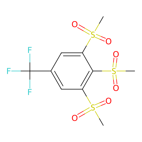 1,2,3-Tris(methylsulfonyl)-5-(trifluoromethyl)benzene structure