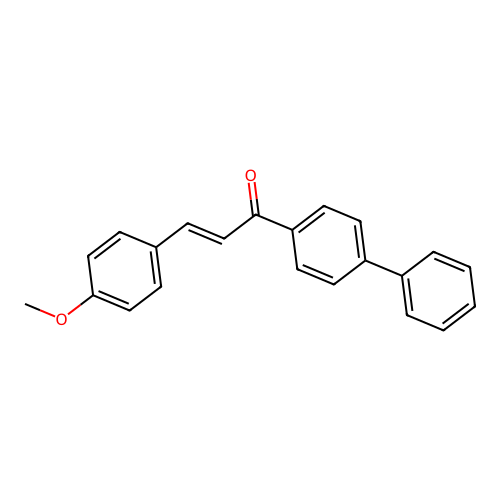 Biphenyl-4-yl(p-methoxystyryl) ketone structure