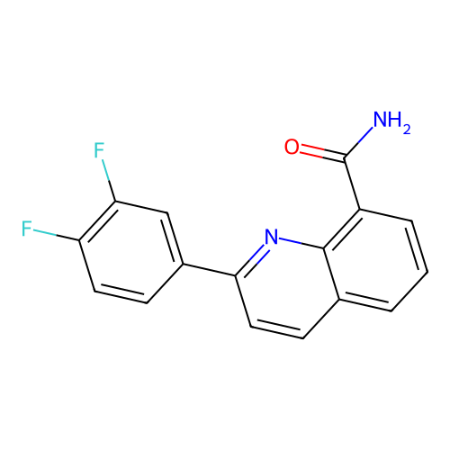 8-Quinolinecarboxamide, 2-(3,4-difluorophenyl)- structure