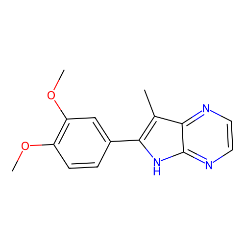 6-(3,4-dimethoxyphenyl)-7-methyl-5H-pyrrolo[2,3-b]pyrazine structure