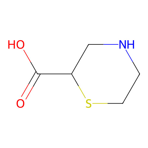Thiomorpholine-2-carboxylic acid structure