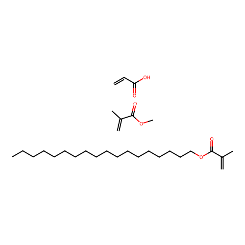 Methyl 2-methylprop-2-enoate;octadecyl 2-methylprop-2-enoate;prop-2-enoic acid structure