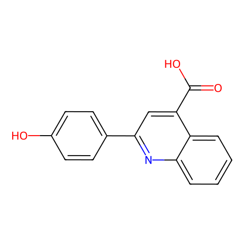 2-(4-羟基苯基)喹啉-4-甲酸 structure