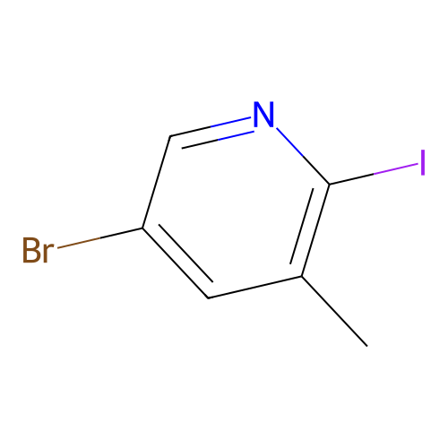 5-Bromo-2-iodo-3-methylpyridine structure