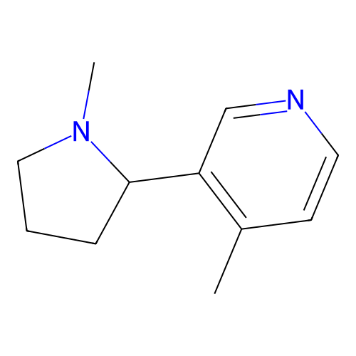 4-Methyl-3-(1-methylpyrrolidin-2-yl)pyridine structure