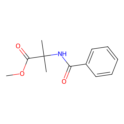 methyl N-benzoyl-2-methylalaninate structure