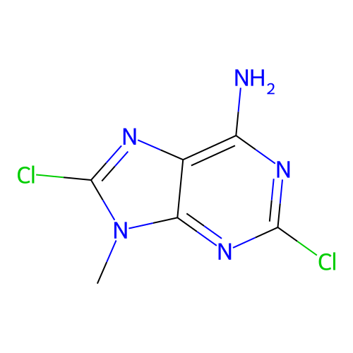 6-Amino-2,8-dichloro-9-methylpurine structure