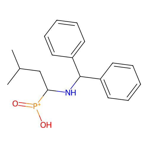 1-(Benzhydrylamino)-3-methylbutylphosphinic acid structure