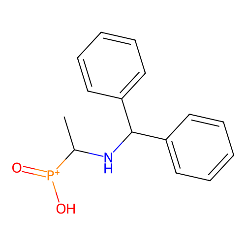 1-(Benzhydrylamino)ethyl-hydroxy-oxophosphanium structure