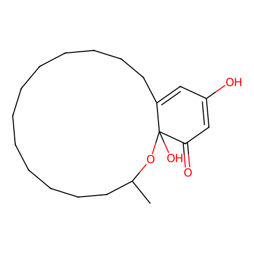1,18-dihydroxy-3-methyl-2-oxabicyclo[14.4.0]icosa-16,18-dien-20-one structure