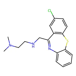 Dibenzo(b,f)(1,4)thiazepine, 2-chloro-11-((2-dimethylaminoethyl)methylamino)- structure