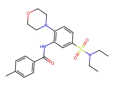 N-[5-(diethylsulfamoyl)-2-morpholin-4-ylphenyl]-4-methylbenzamide structure