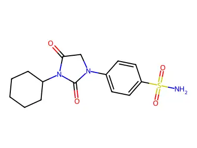 Benzenesulfonamide, 4-(3-cyclohexyl-2,4-dioxo-1-imidazolidinyl)- structure