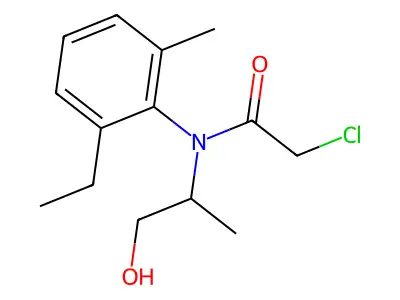 2-Chloro-N-(2-ethyl-6-methylphenyl)-N-(1-hydroxypropan-2-yl)acetamide structure
