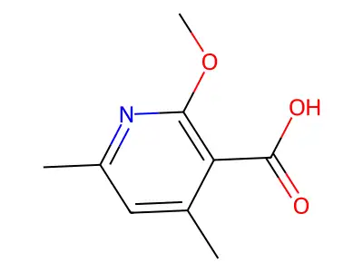 2-Methoxy-4,6-dimethylnicotinic acid structure