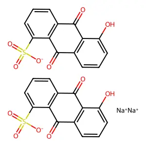 1-Anthracenesulfonic acid, 5-hydroxy-9,10-dihydro-9,10-dioxo-, disodium salt structure