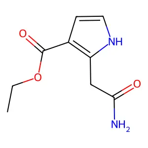 Ethyl 2-(2-amino-2-oxoethyl)-1H-pyrrole-3-carboxylate structure