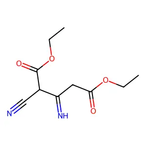 Diethyl 2-cyano-3-iminopentanedioate structure