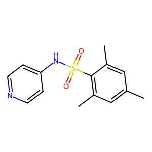 2,4,6-trimethyl-N-pyridin-4-ylbenzenesulfonamide structure