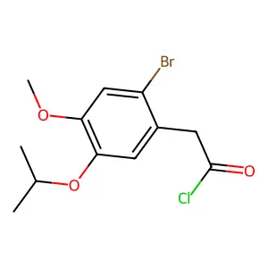 Benzeneacetyl chloride, 2-bromo-4-methoxy-5-(1-methylethoxy)- structure