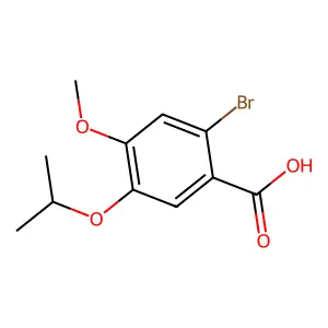 Benzoic acid, 2-bromo-4-methoxy-5-(1-methylethoxy)- structure
