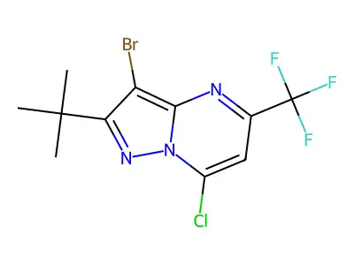 3-Bromo-2-(tert-butyl)-7-chloro-5-(trifluoromethyl)pyrazolo[1,5-a]pyrimidine structure
