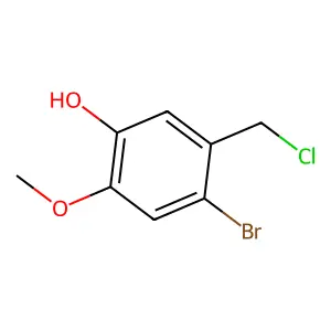 4-Bromo-5-(chloromethyl)-2-methoxyphenol structure