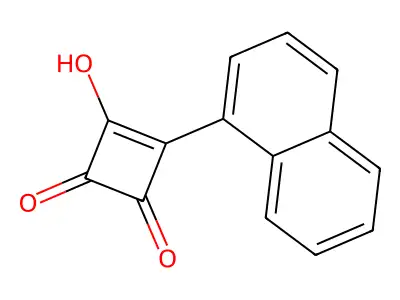 3-Cyclobutene-1,2-dione, 3-hydroxy-4-(1-naphthalenyl)- structure