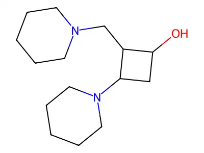Cyclobutanol, 3-piperidino-2-(piperidinomethyl)- structure