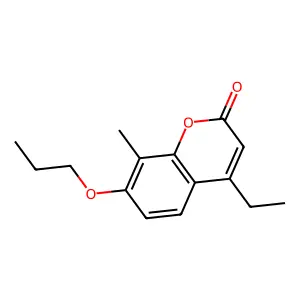 4-ethyl-8-methyl-7-propoxy-2H-chromen-2-one structure