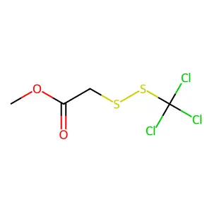 Methyl [(trichloromethyl)disulfanyl]acetate structure