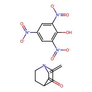 2-Methylidene-1-azabicyclo[2.2.2]octan-3-one;2,4,6-trinitrophenol structure