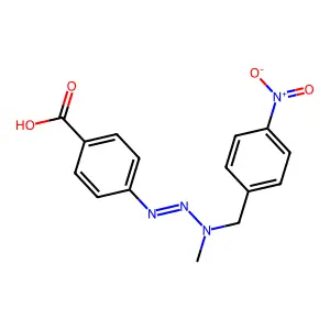 p-(3-Methyl-3-(p-nitrobenzyl)-1-triazeno)benzoic acid structure