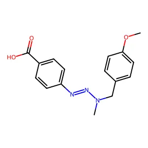 p-(3-(p-Methoxybenzyl)-3-methyl-1-triazeno)benzoic acid structure