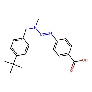p-(3-(p-tert-Butylbenzyl)-3-methyl-1-triazeno)benzoic acid structure