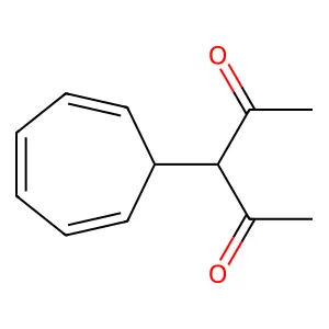 2,4-Pentanedione, 3-(2,4,6-cycloheptatrien-1-yl)- structure