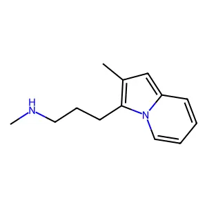 Indolizine, 3-(3-(methylamino)propyl)-2-methyl- structure